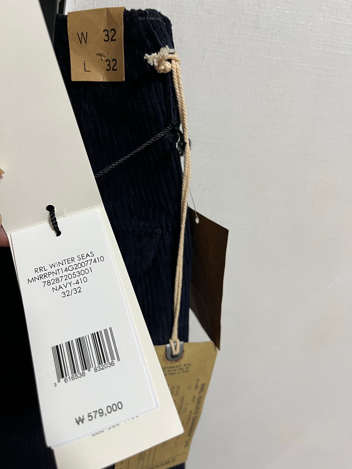 RRL 오피서핏 코듀로이 치노팬츠 인디고 네이비 상품이미지3