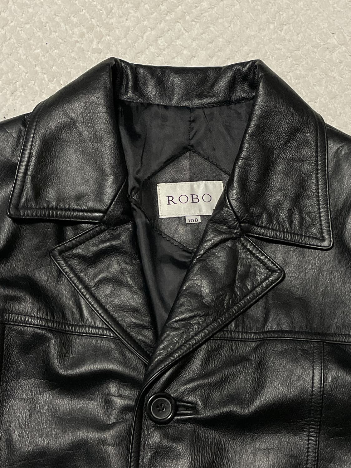 ROBO 로보 웨스턴 무드 카우하이드 소가죽 레더 카 코트 상품이미지6