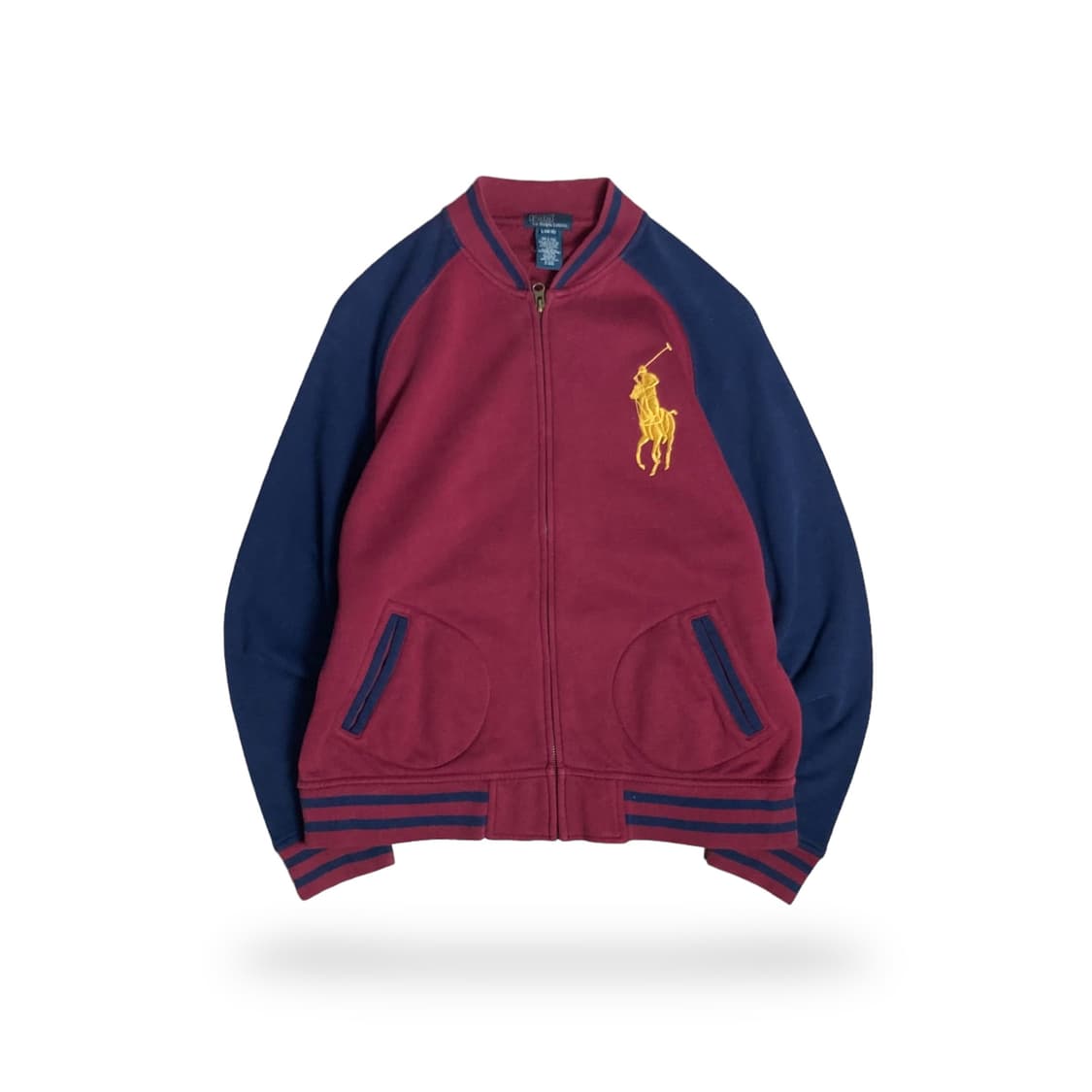 폴로 빅포니로고 배색 코튼집업 상품이미지1