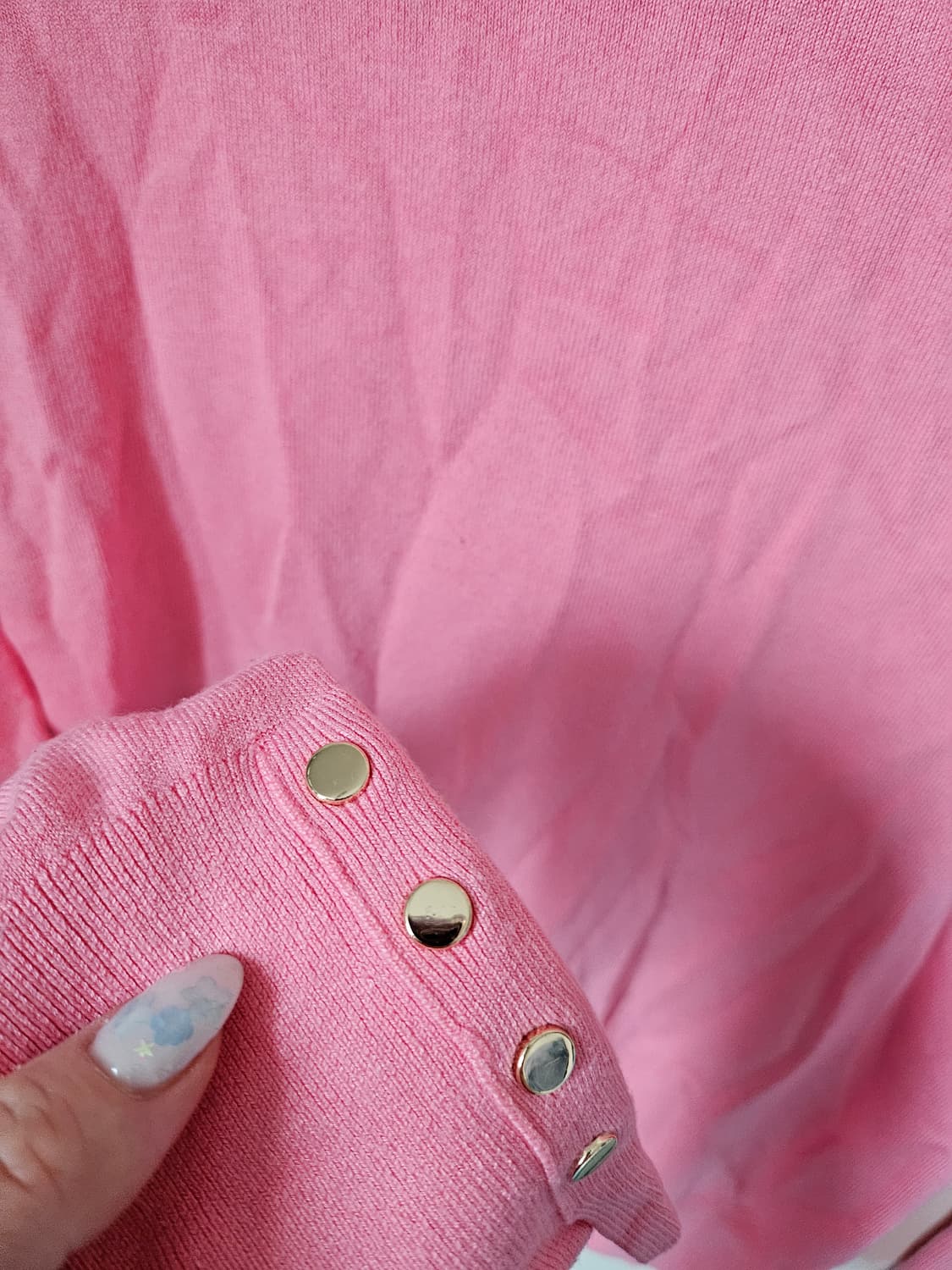 핑크 목폴라 니트 상품이미지2