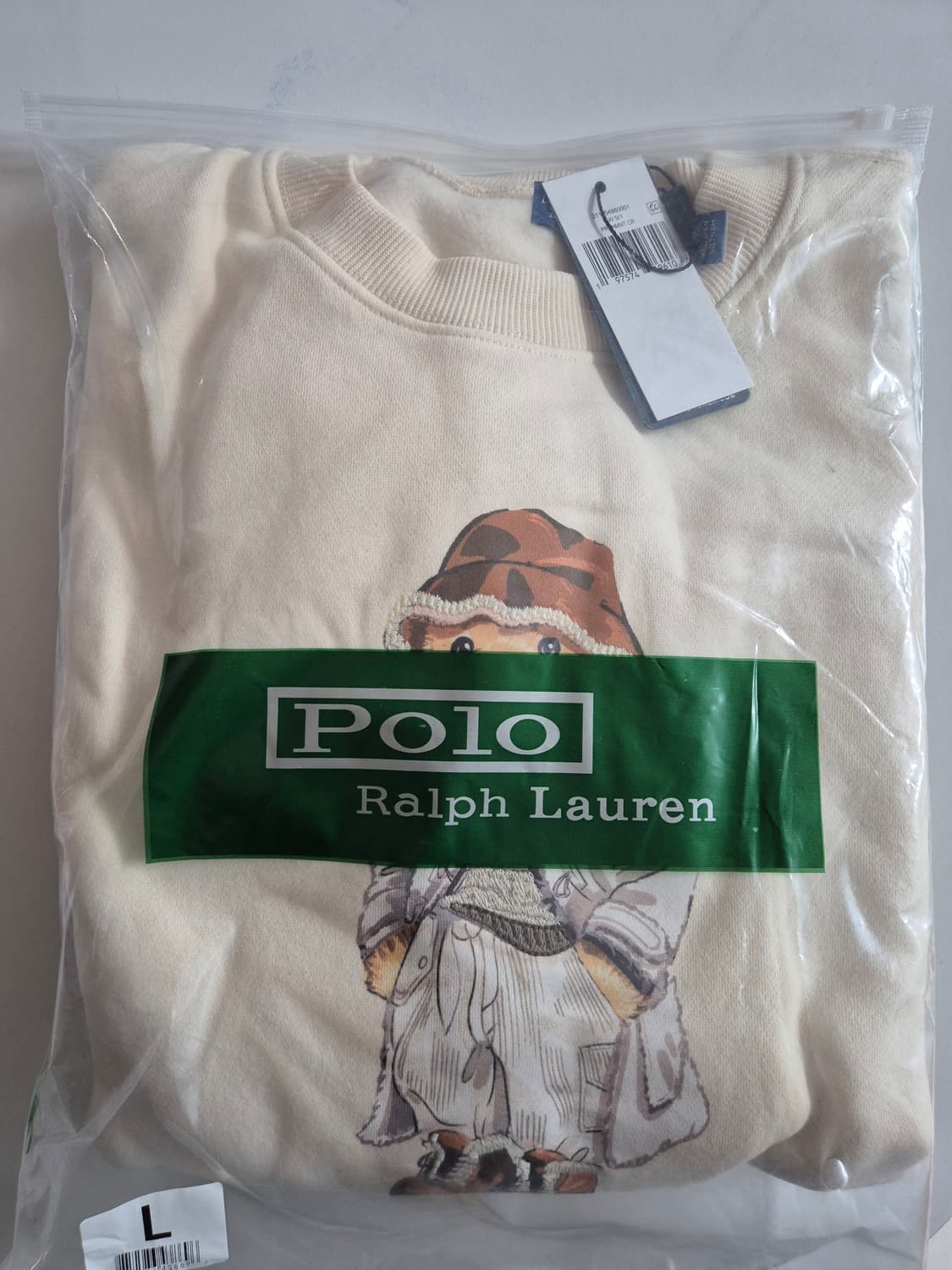 폴로 베어 맨투맨 아이보리 L (새상품) 상품이미지3