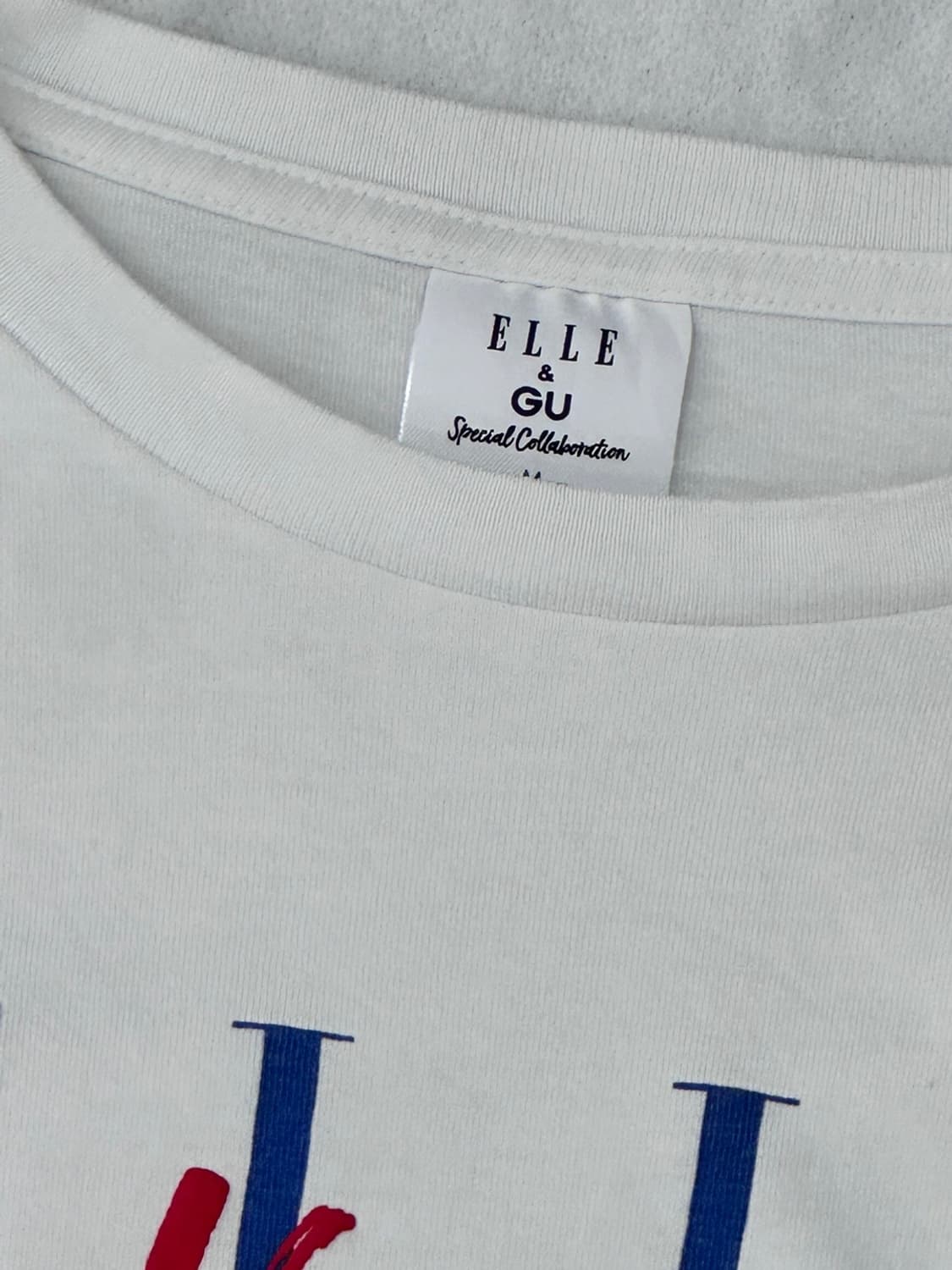ELLE X GU 콜라보 하트 프린팅 반팔티셔츠 상품이미지4