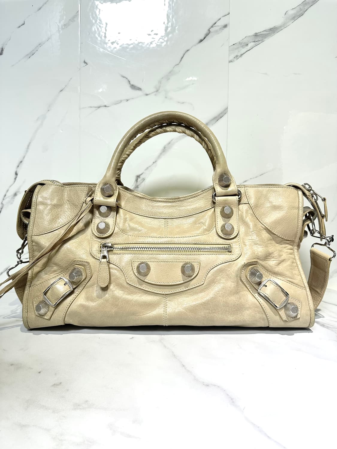 [A 정품] 발렌시아가 시티 모터백 파트타임 아이보리 상품이미지2