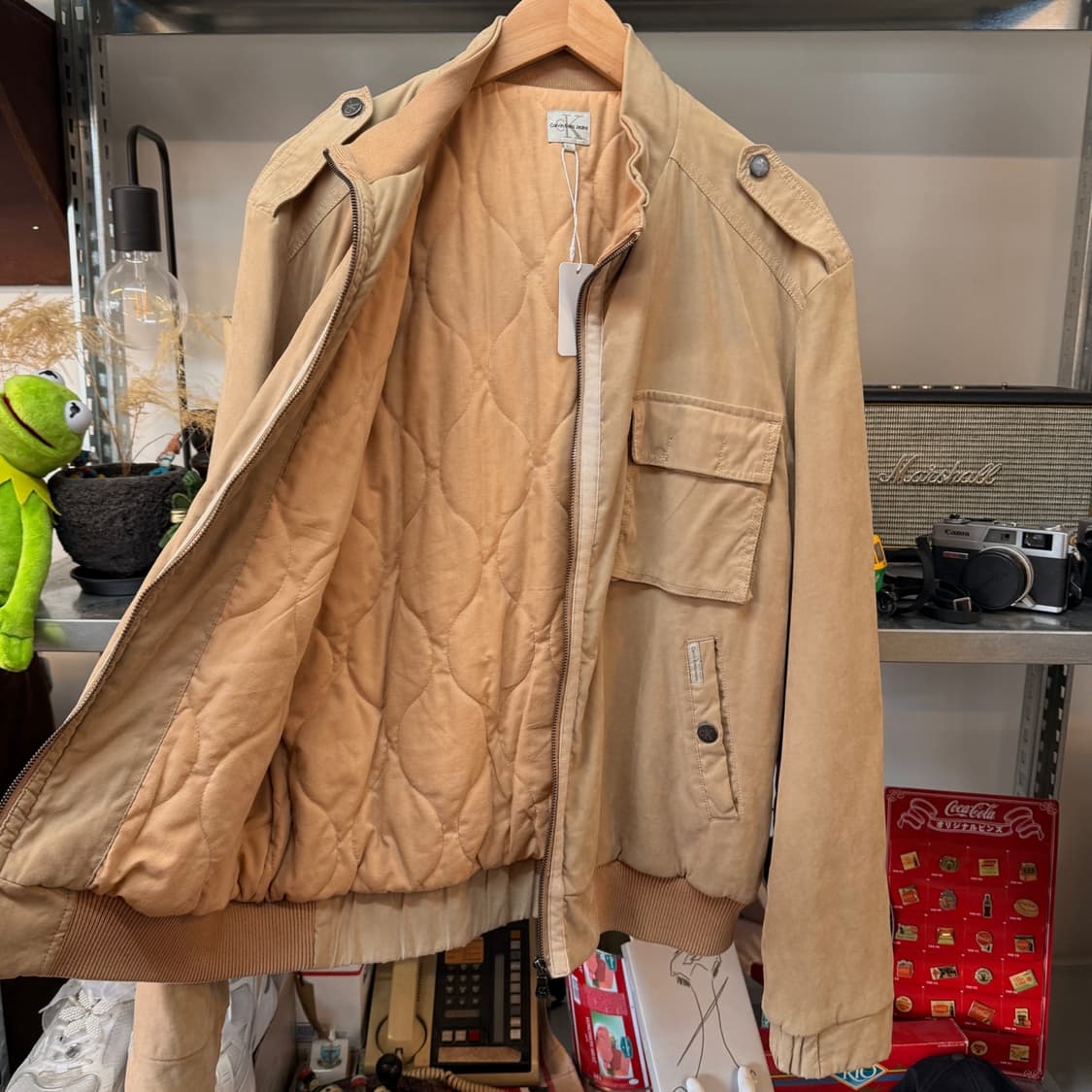 캘빈 클라인 이중카라 투포켓 봄버 자켓 상품이미지8