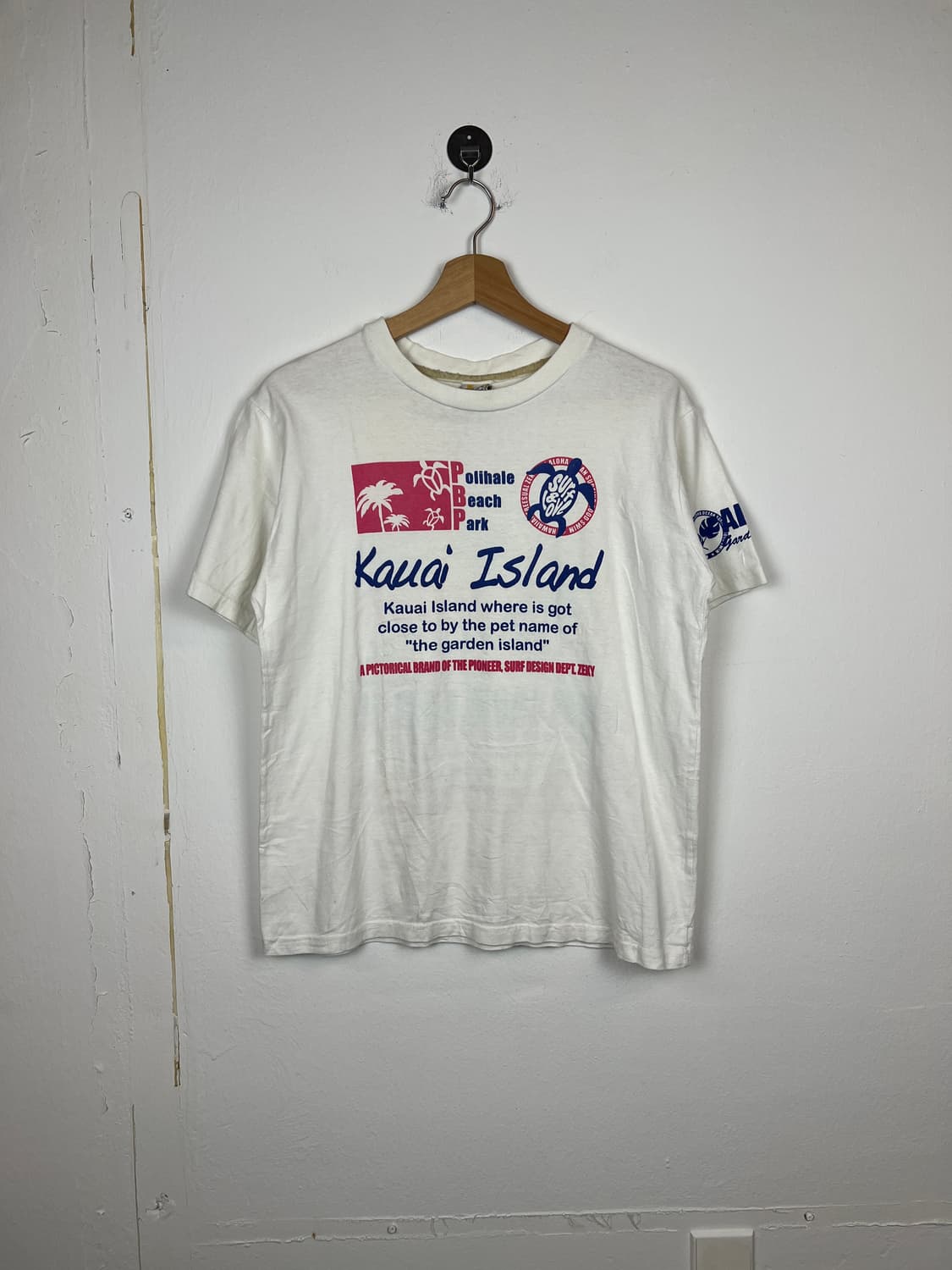 Hawaiian 화이트 프린팅 티셔츠 L 상품이미지1