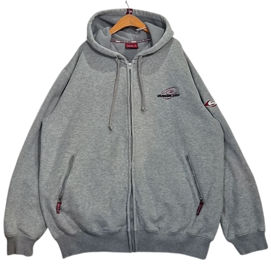 Quik Silver 퀼실버 빅 로고 헤비스웻 후드집업 상품이미지1