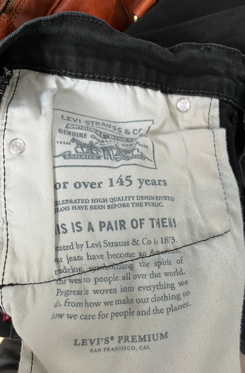 리바이스 511(슬림핏) 블랙 진 상품이미지8