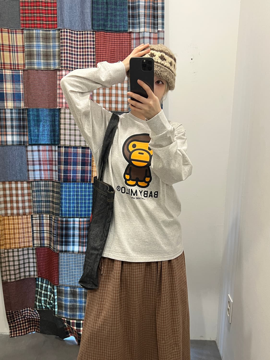 베이프 마일로 멜란지 롱슬리브 상품이미지1