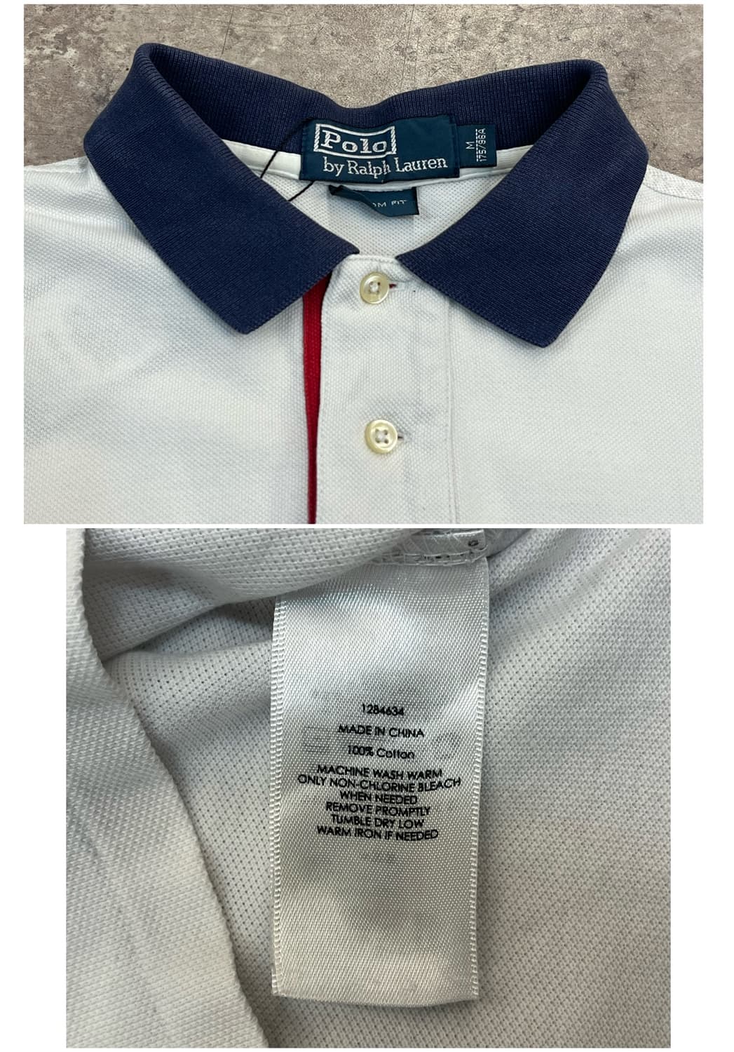 폴로 랄프로렌 배색 반팔 카라티 화이트 M #csz3898 상품이미지3