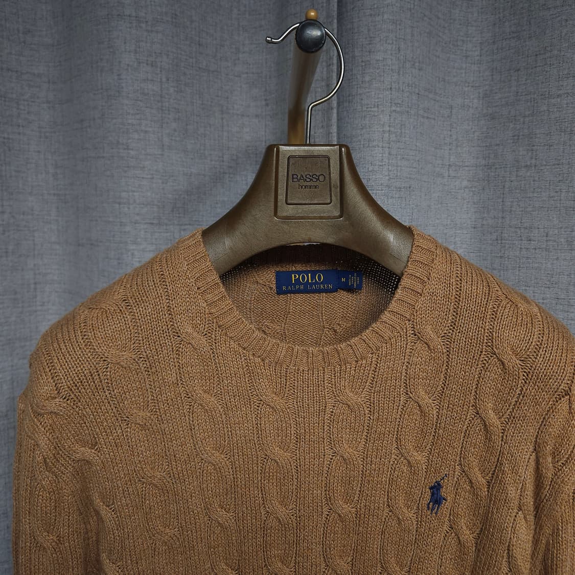 M ) 폴로 랄프로렌 남성 케이블 니트 베이지 상품이미지2