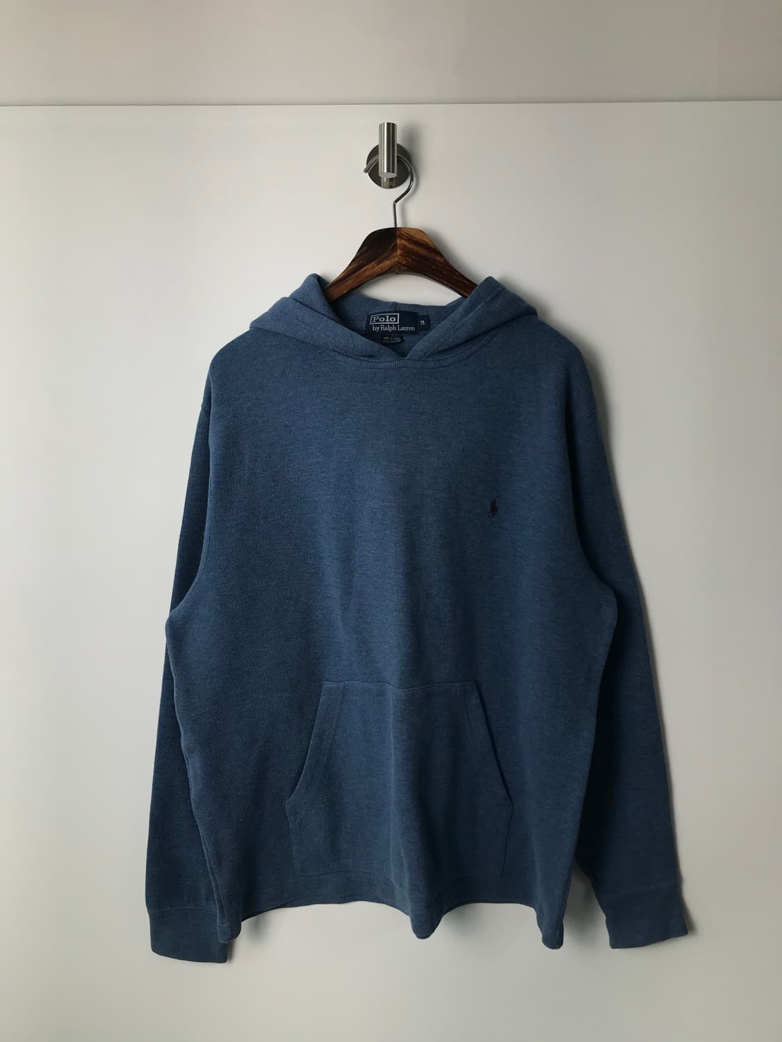 폴로 랄프로렌 자수로고 색상 블루 후드티 상품이미지2
