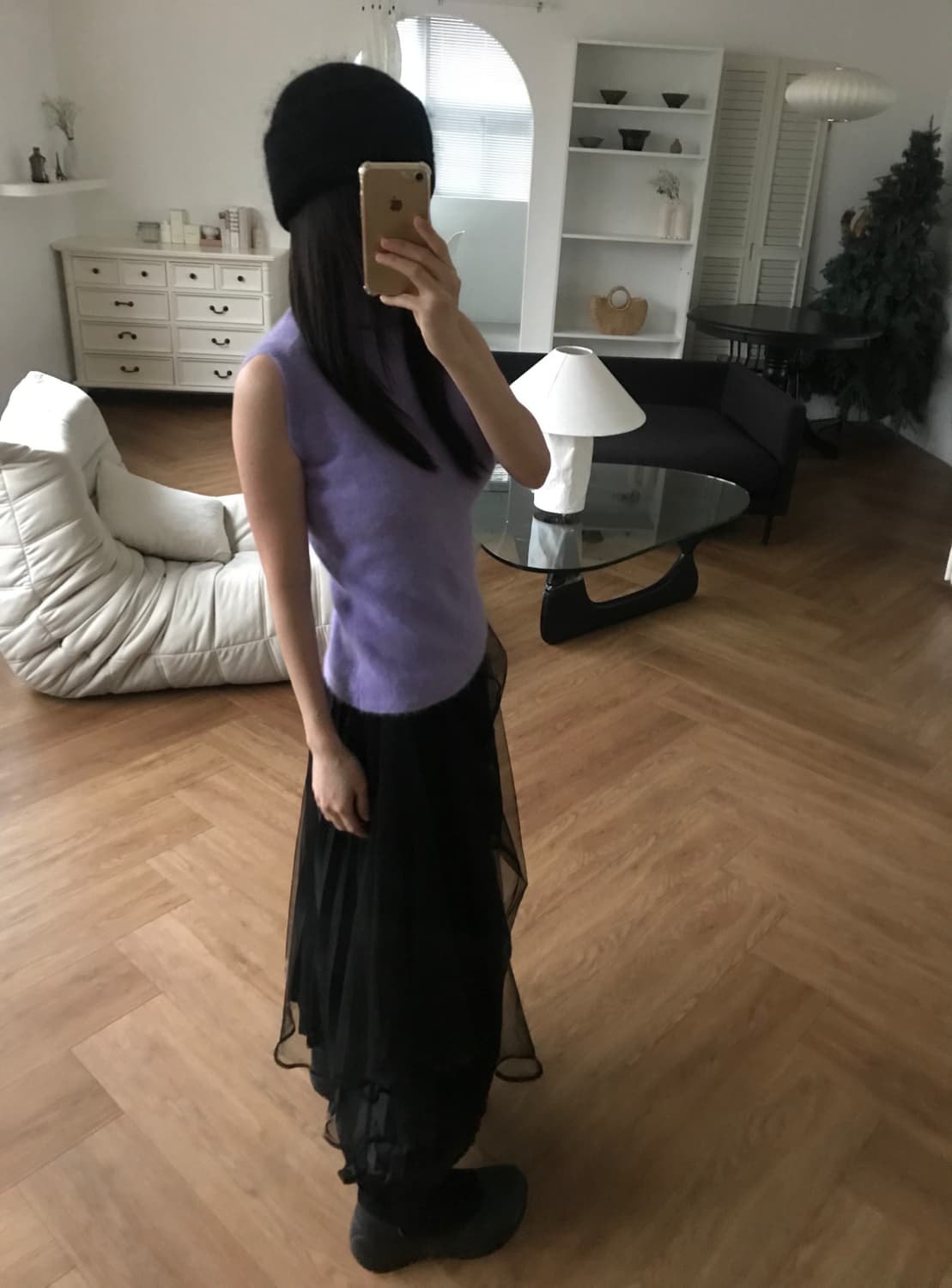 vintage black sha skirt 상품이미지2