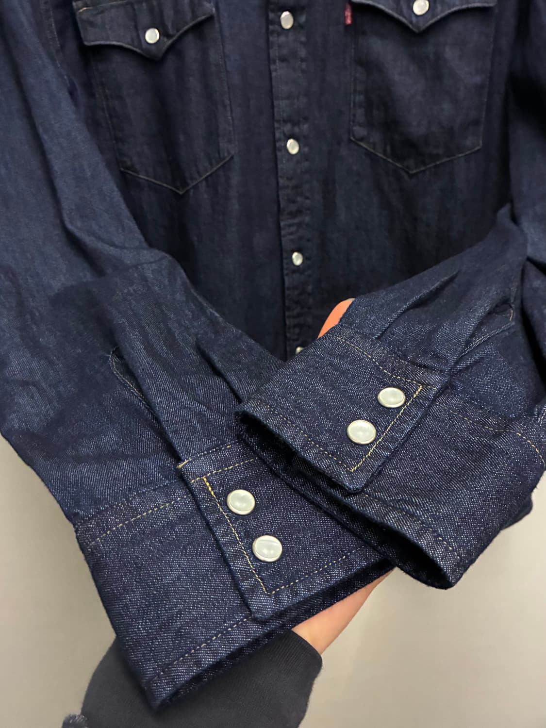 (L)리바이스 데님 투포켓 웨스턴셔츠 데님셔츠 인디고블루 levis 상품이미지5