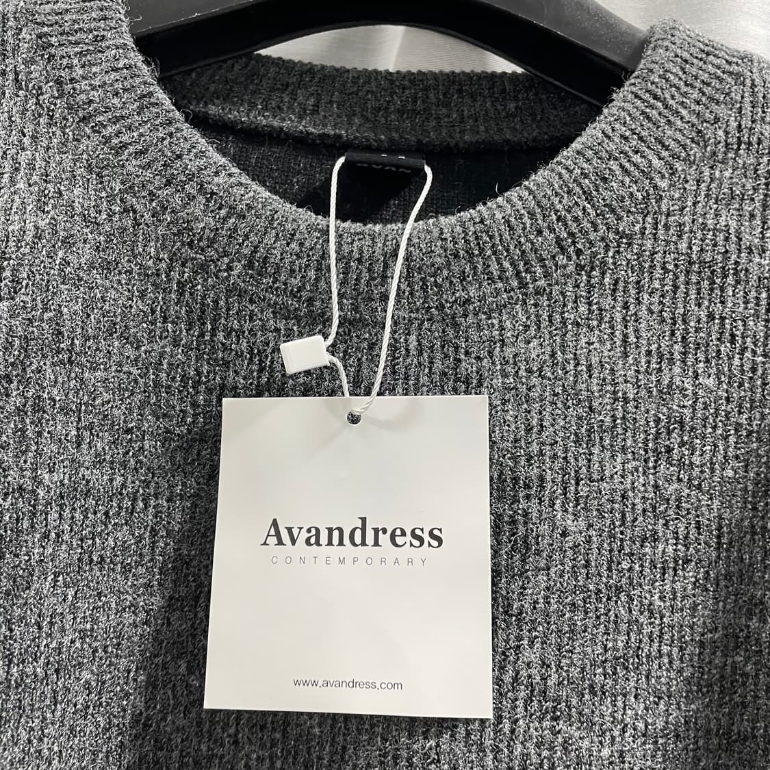 어반/ 플랙스 골지 오버핏 라운드 니트 다크그레이/ 3 상품이미지5