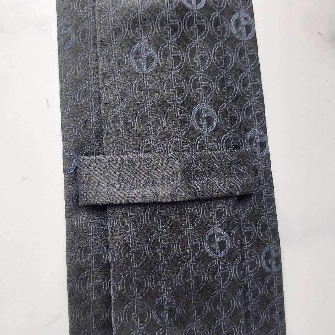 조르지오 아르마니 실크 로고 패턴 넥타이 7.5cm A+등급 K2331 상품이미지8
