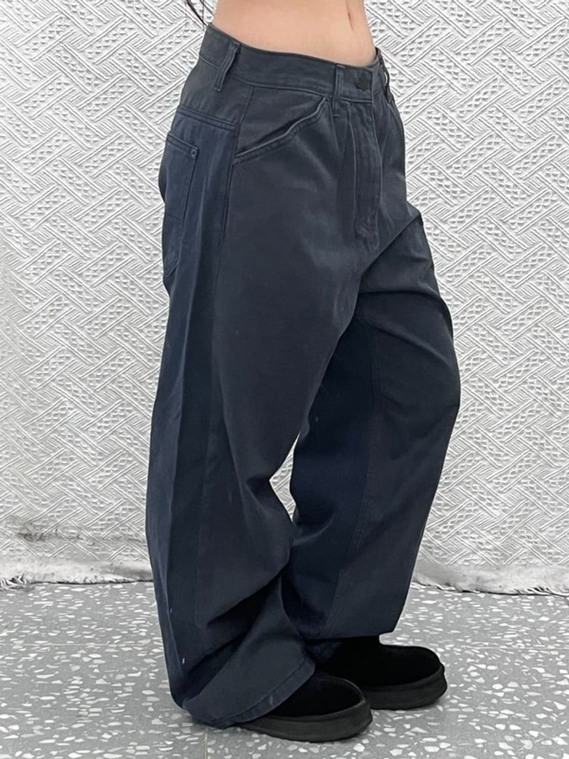 해칭룸 스트릿 캐주얼 빈티지 패치워크 코튼팬츠 3 C11327 상품이미지1