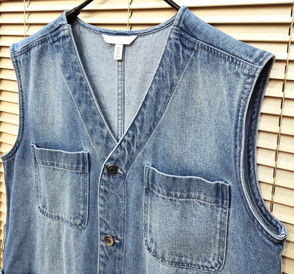 (새상품급)H&M 데님 롱베스트 원피스M 상품이미지3
