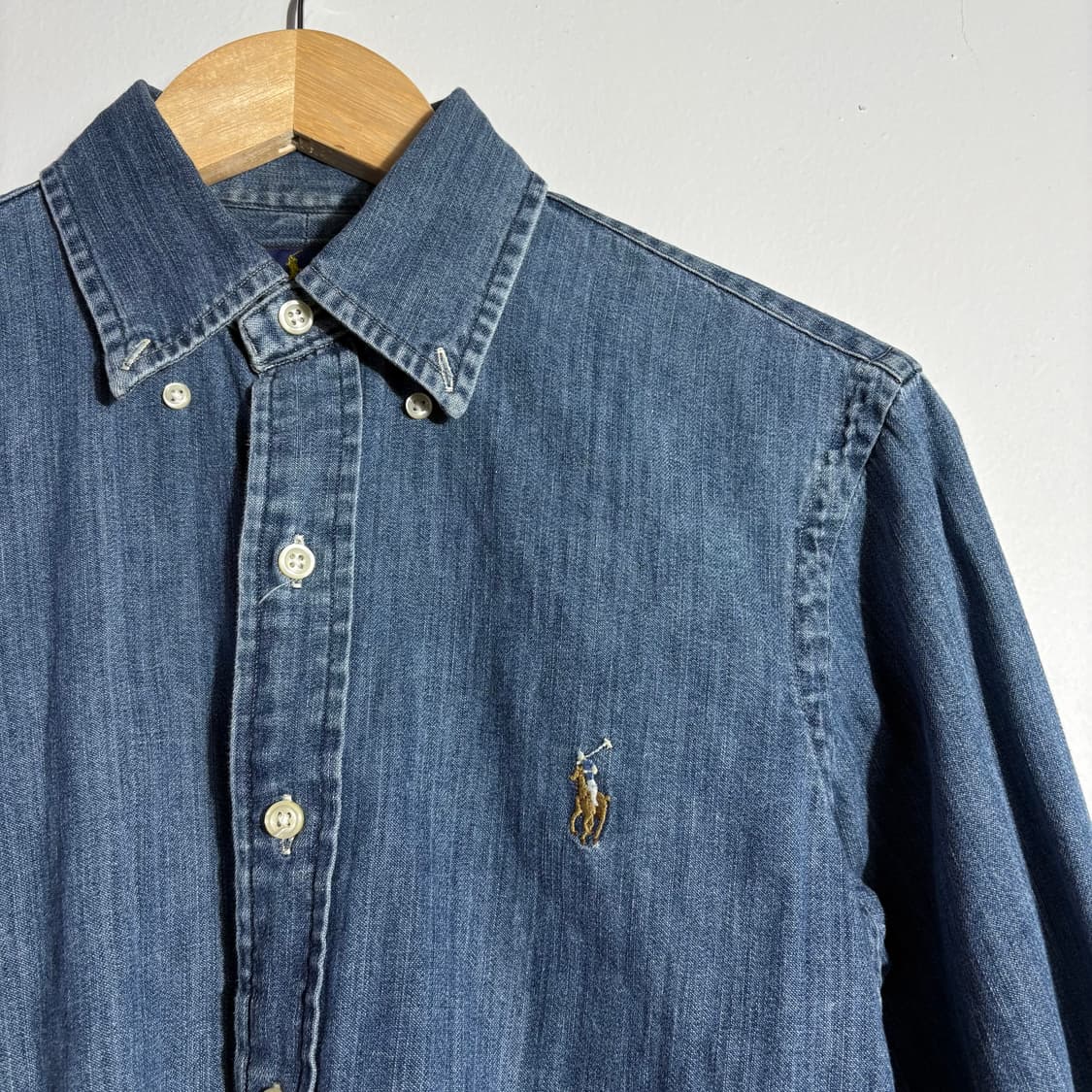 폴로 랄프로렌 빈티지 데님 버튼다운 셔츠 (무료배송) 상품이미지2
