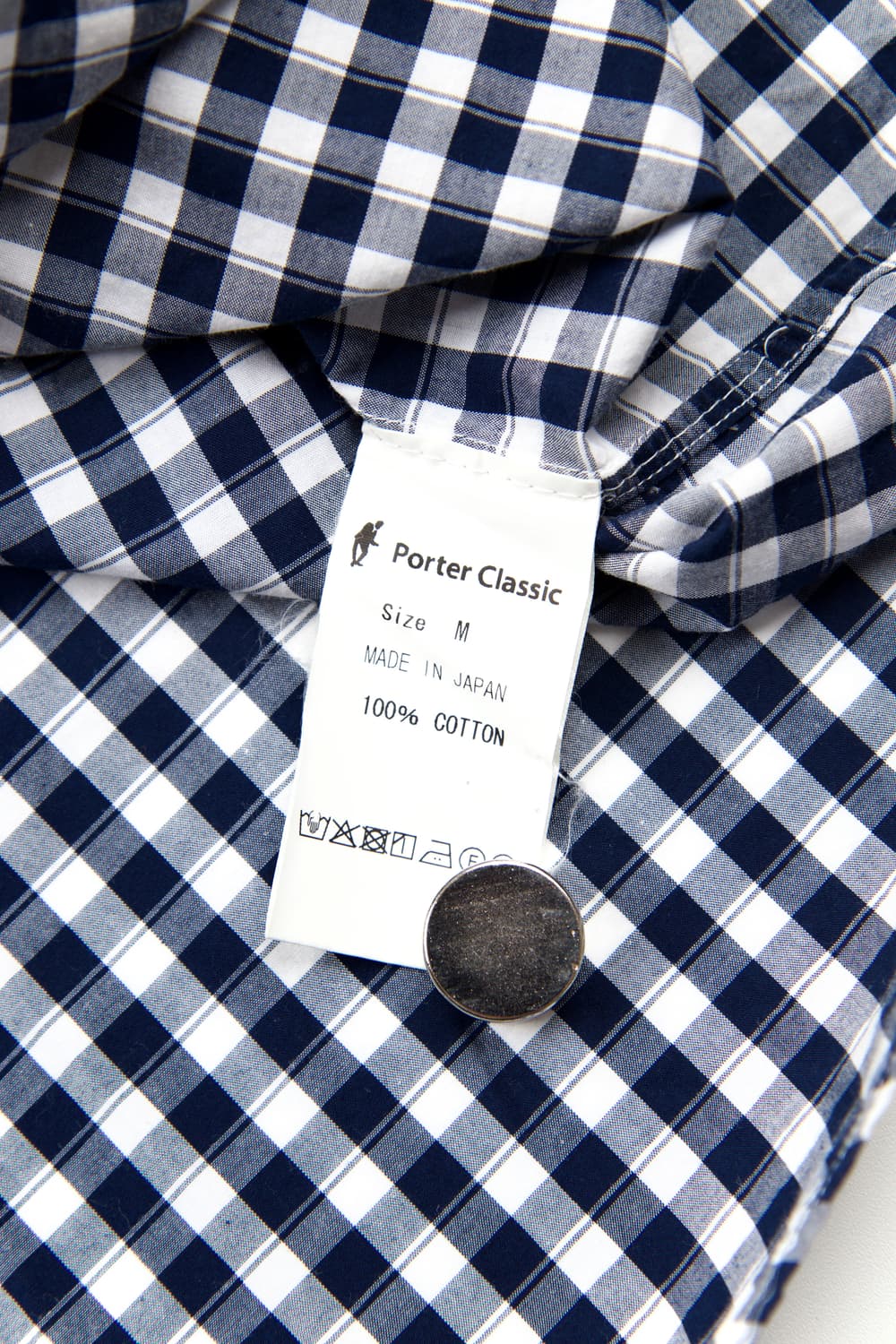 Porter classic 롤업 깅엄체크셔츠 네이비 상품이미지8
