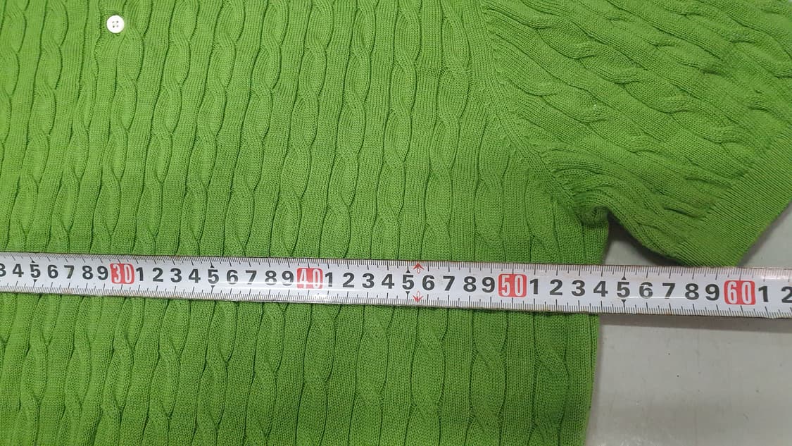 SUARE 케이블 니트 카라티 그린xl 상품이미지5