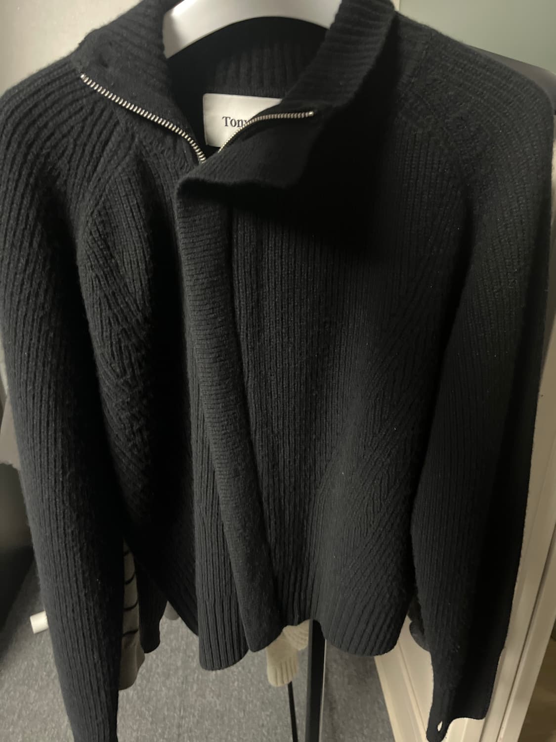 토니웩 울 지퍼 스웨터 블랙 상품이미지1