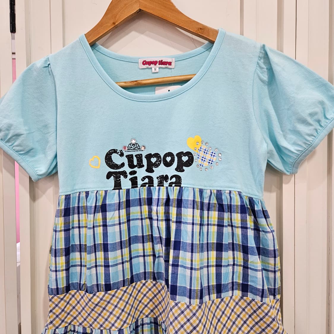 체크 믹스 원피스 상품이미지2