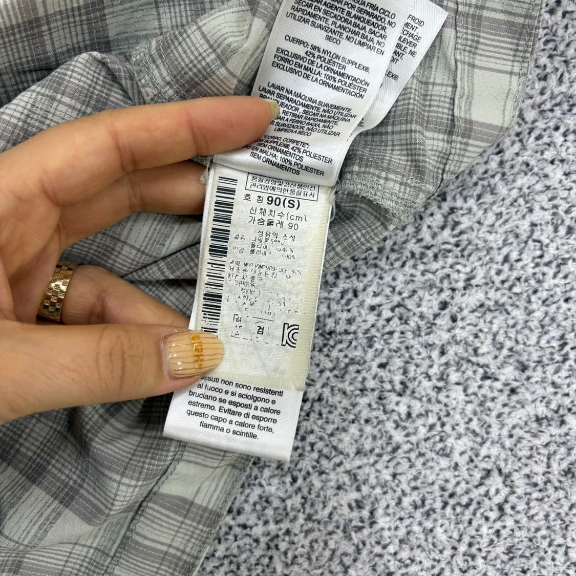 90 마운틴하드웨어 체크 반팔 셔츠 남방 0415J 상품이미지6