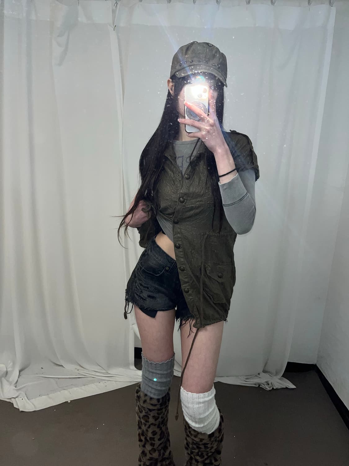  00‘s 브라운 글리터 원피스 상품이미지10