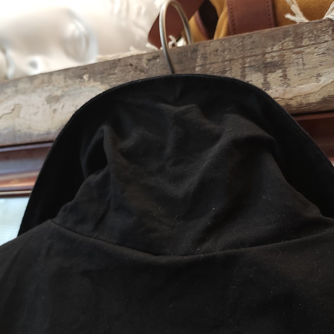 90s 잉글랜드 컨트리 왁스자켓 스톡맨 케이프 왁스코트 레인코트 블랙 L 상품이미지7