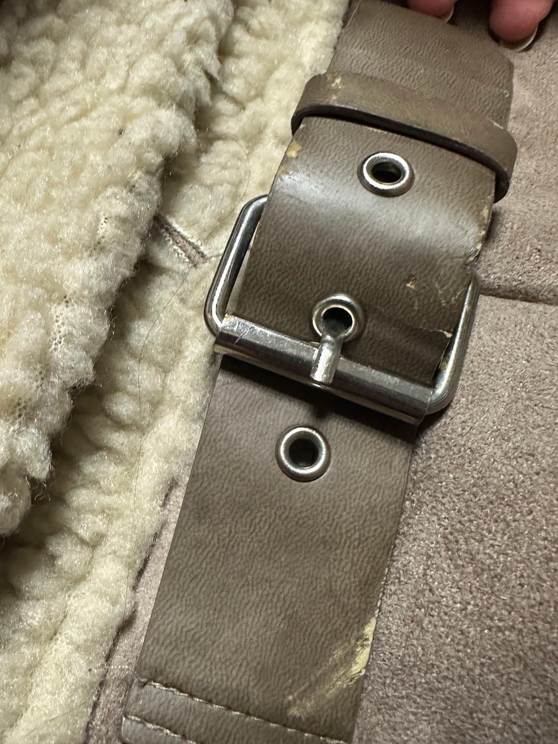 Stylish brown 하이넥 무스탕 상품이미지4