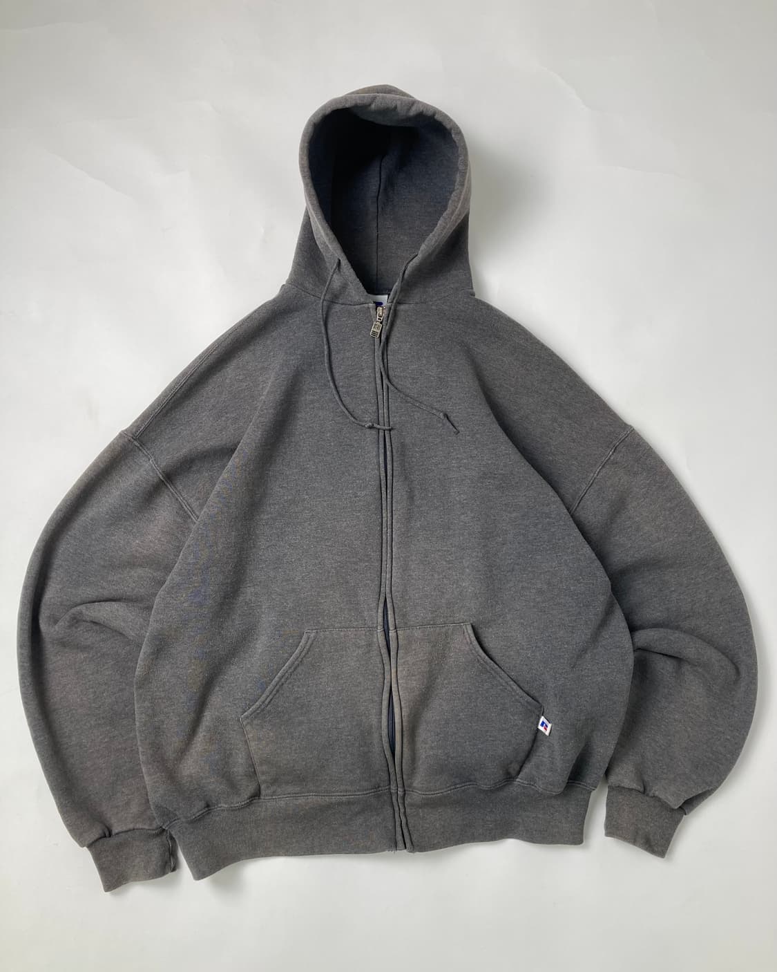 90s Russell Zip Up Hoodie (charcoal) 상품이미지1
