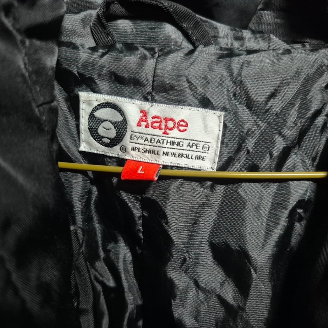 베이프 AAPE 피쉬테일 푸퍼 패딩 L 정품 상품이미지5