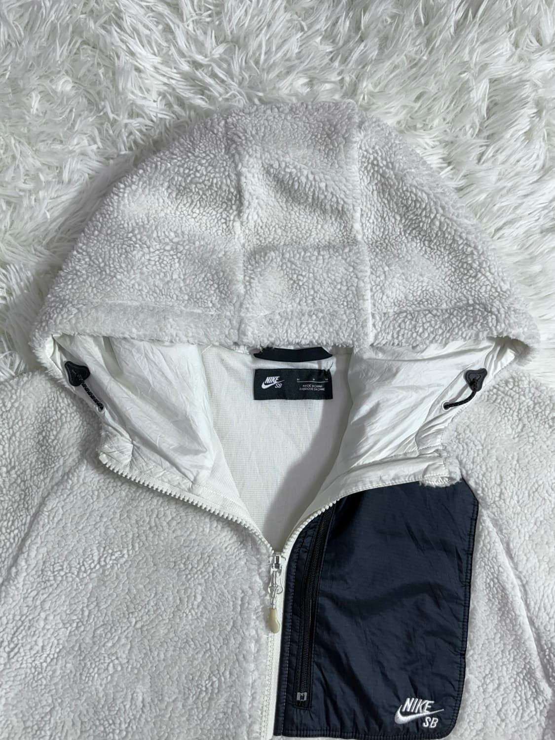 나이키 SB 화이트 후리스 집업  상품이미지6