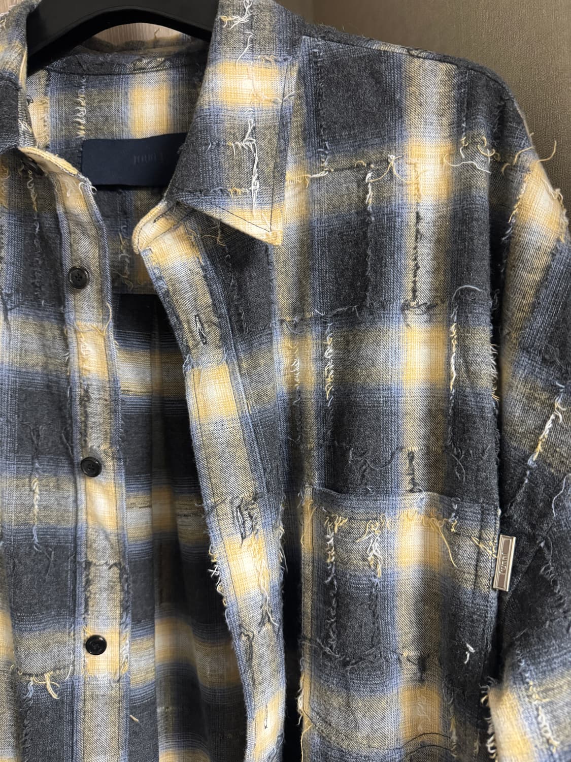 준지 25fw 그리드 옐로우 셔츠 50 상품이미지2