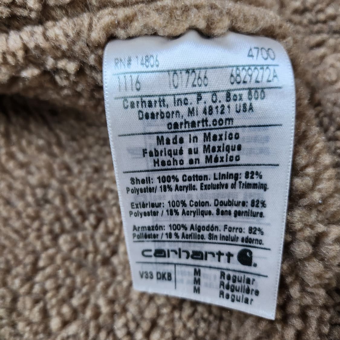 칼하트 셰르파 넥 조끼베스트 V33 DKB다크브라운 (M) 상품이미지7