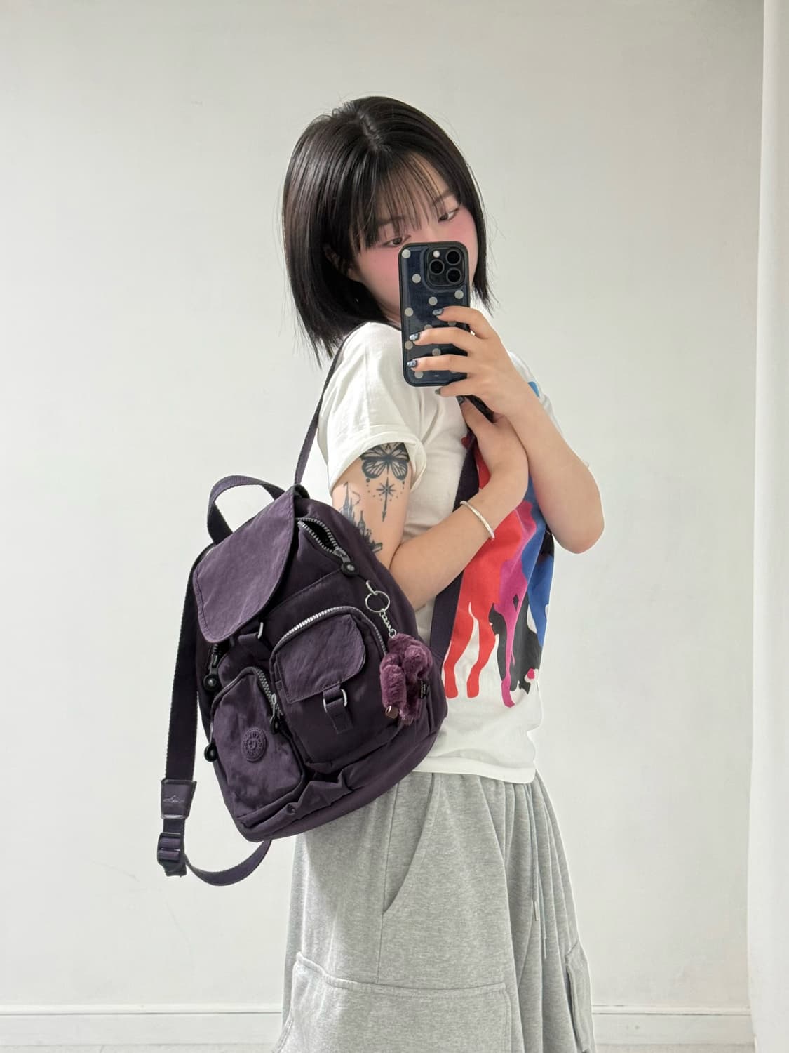 키플링 퍼플 미니 백팩 상품이미지2