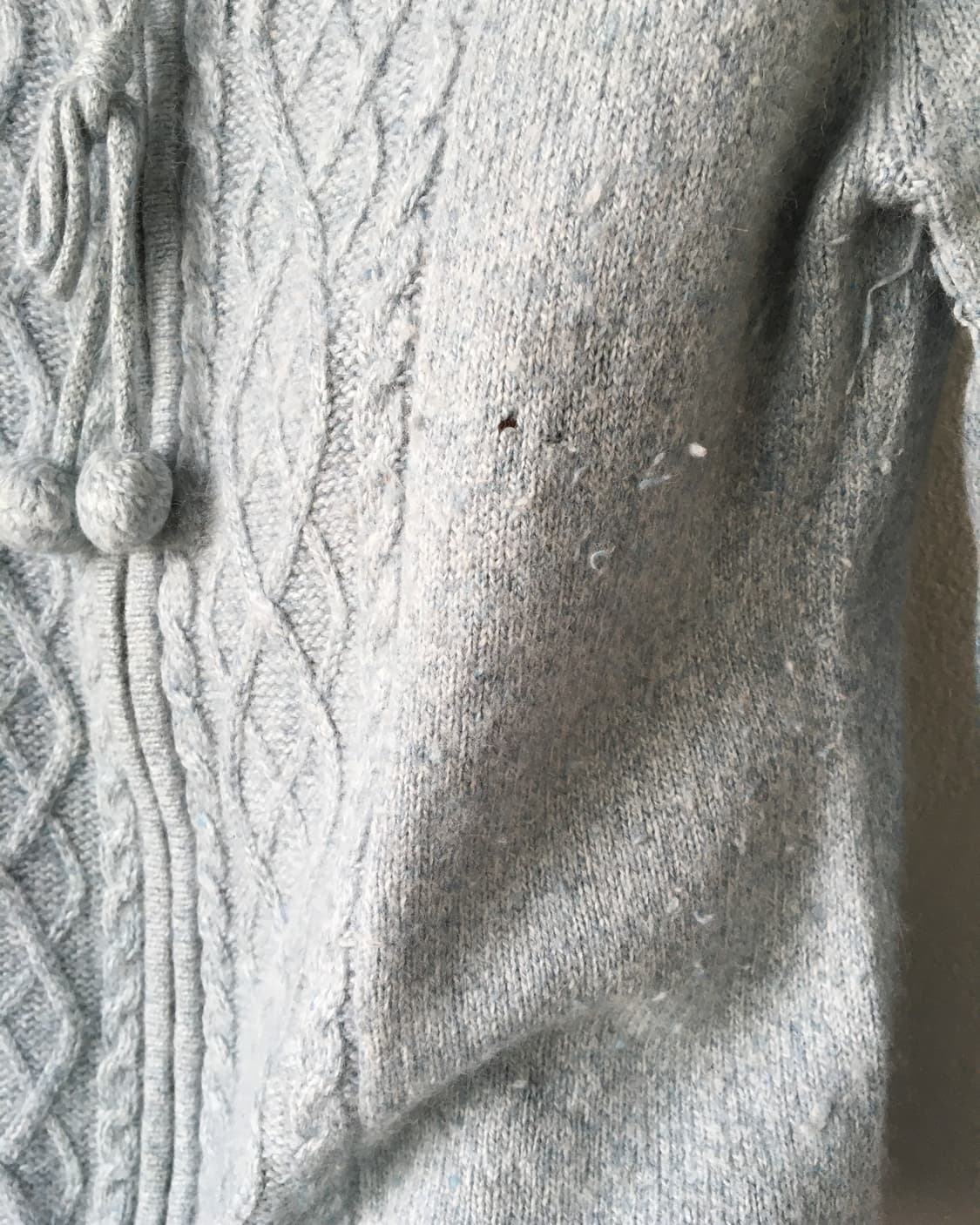 Pom pom cable point knit cardigan zip up 상품이미지4