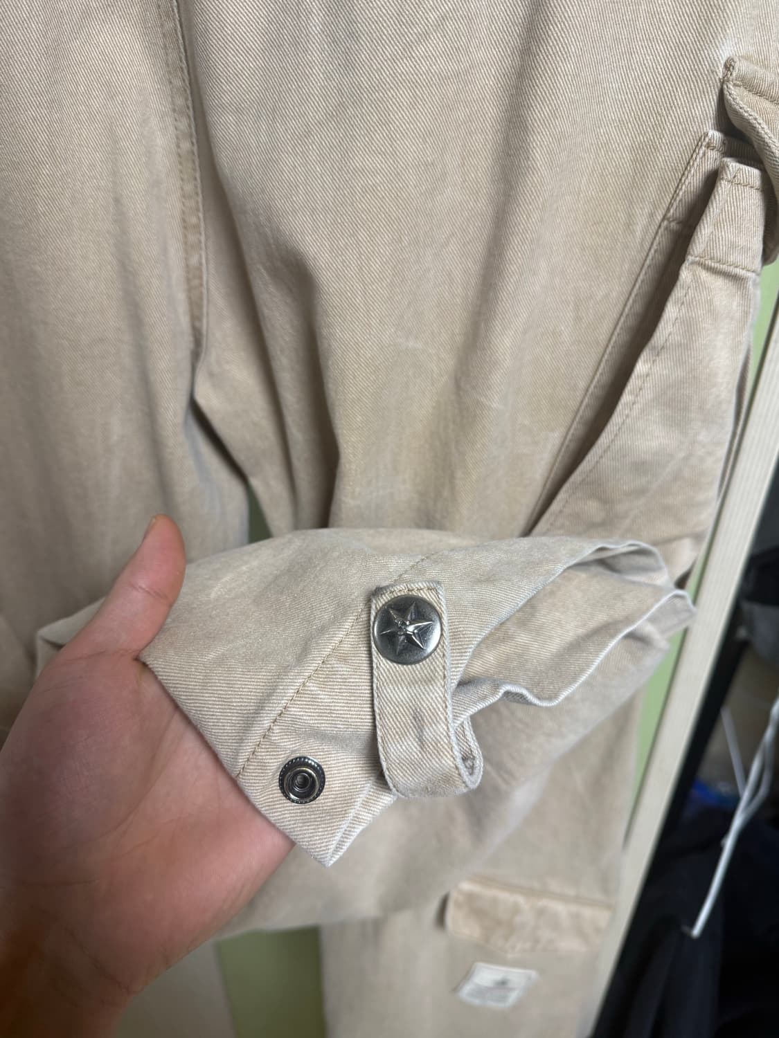 아오이로 히카리 스냅 M65 집 팬츠 카멜 2사이즈 상품이미지5