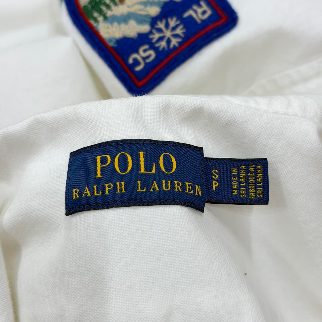 폴로 랄프로렌 패치 옥스포드 셔츠 남방 화이트 XS 상품이미지4