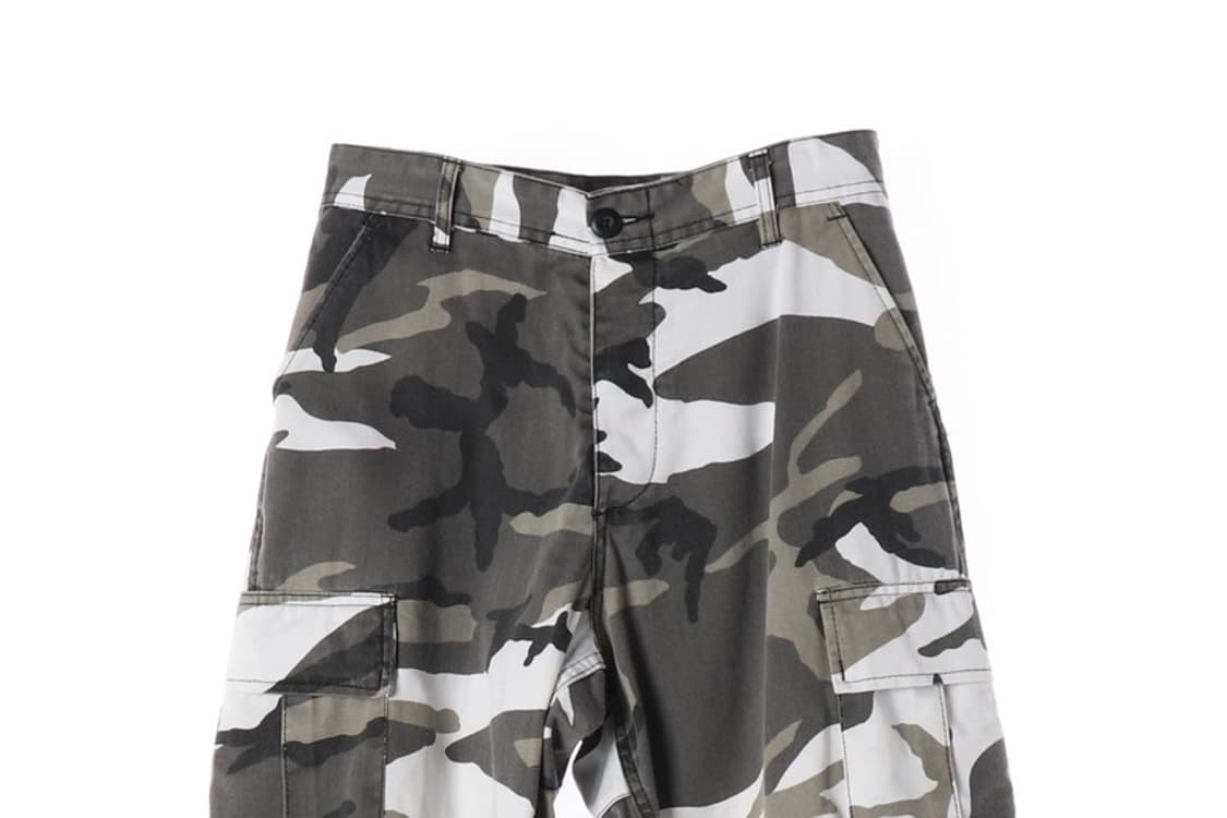 밀리터리 스노우 카모플라쥬 와이드 카고 팬츠 S 상품이미지3