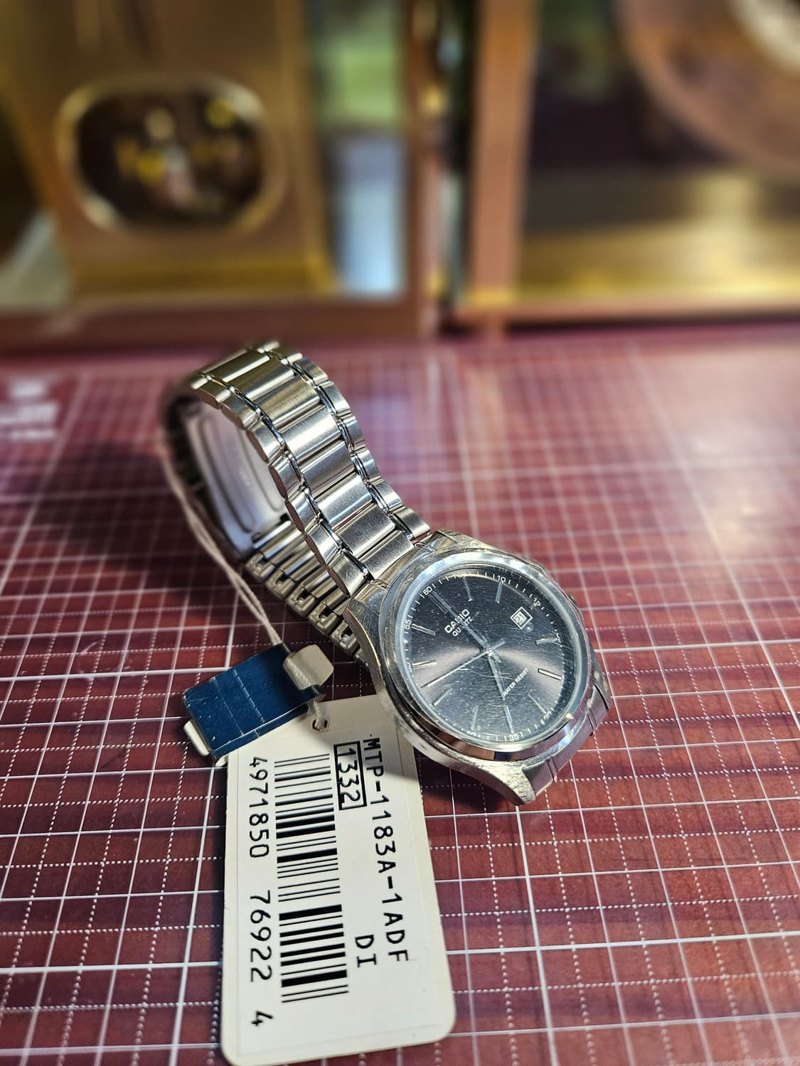 카시오 엔틱 검판 메탈 시계 미사용 새제품 상품이미지6
