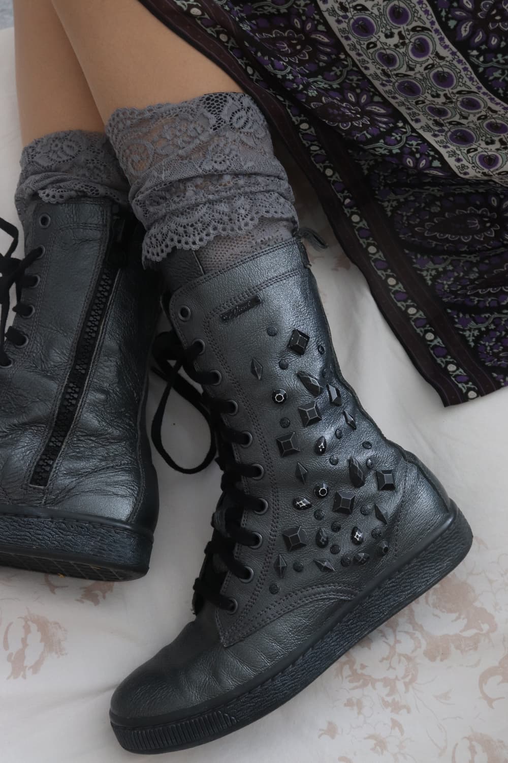 [Diesel] Stud Lace-Up Boots 상품이미지1