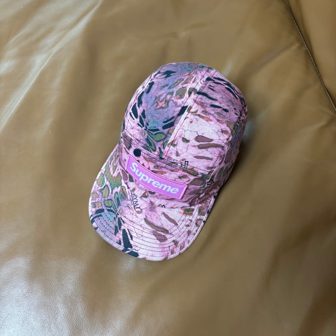 슈프림 캠프캡 모자 박스로고 밀리터리 레오파드 카모 핑크 상품이미지6