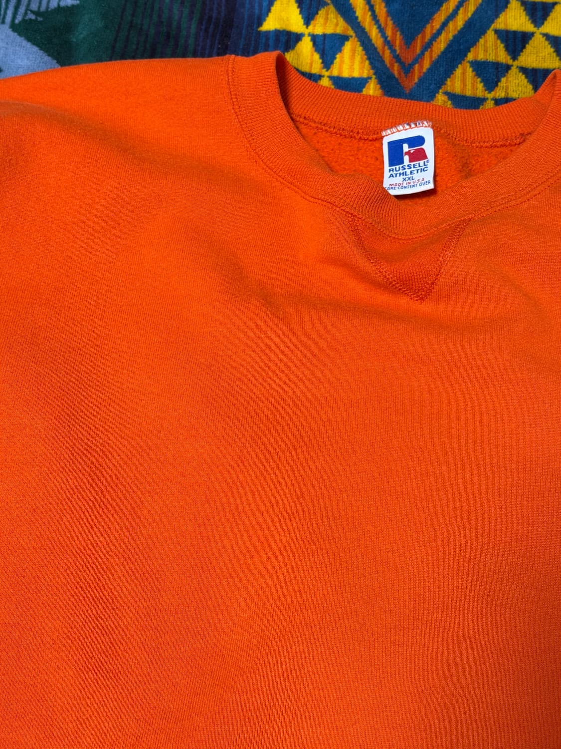 90s Russell Sweatshirt Orange USA 2XL 상품이미지3