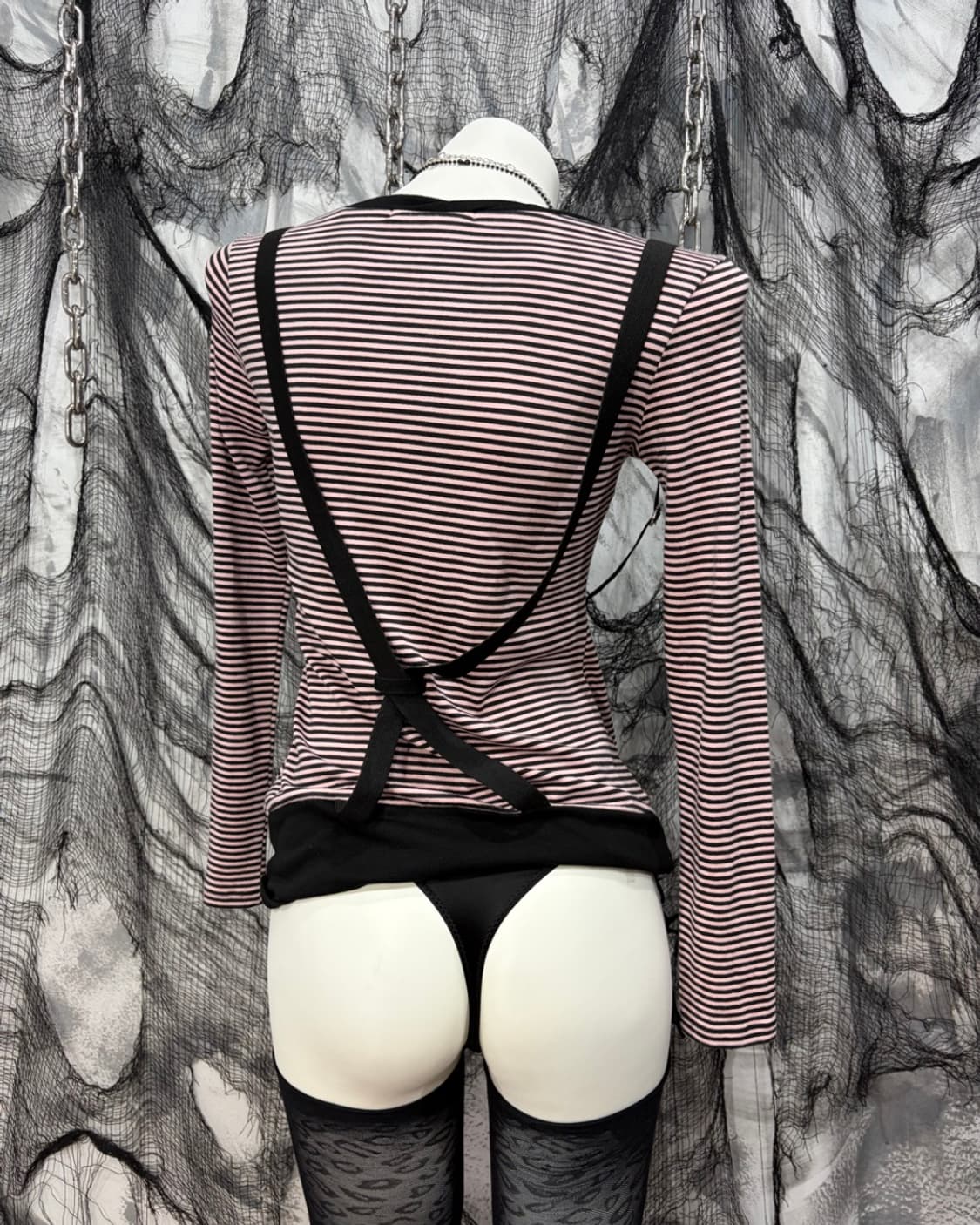 Kitsch Stripe girlish strap long sleeve 상품이미지8