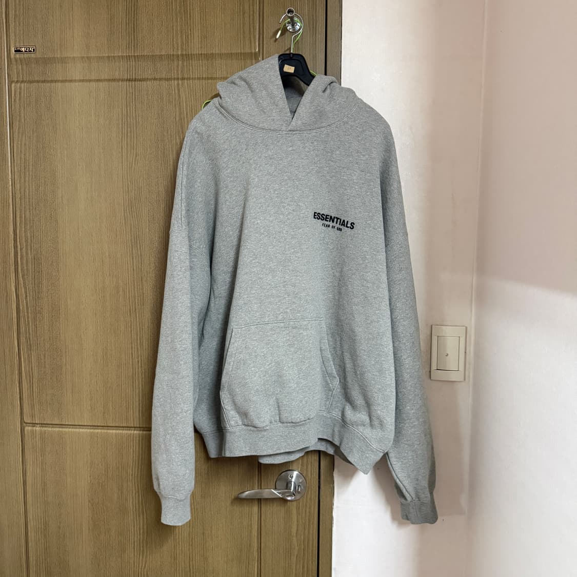 에센셜 후드티 다크오트밀 XL 상품이미지2