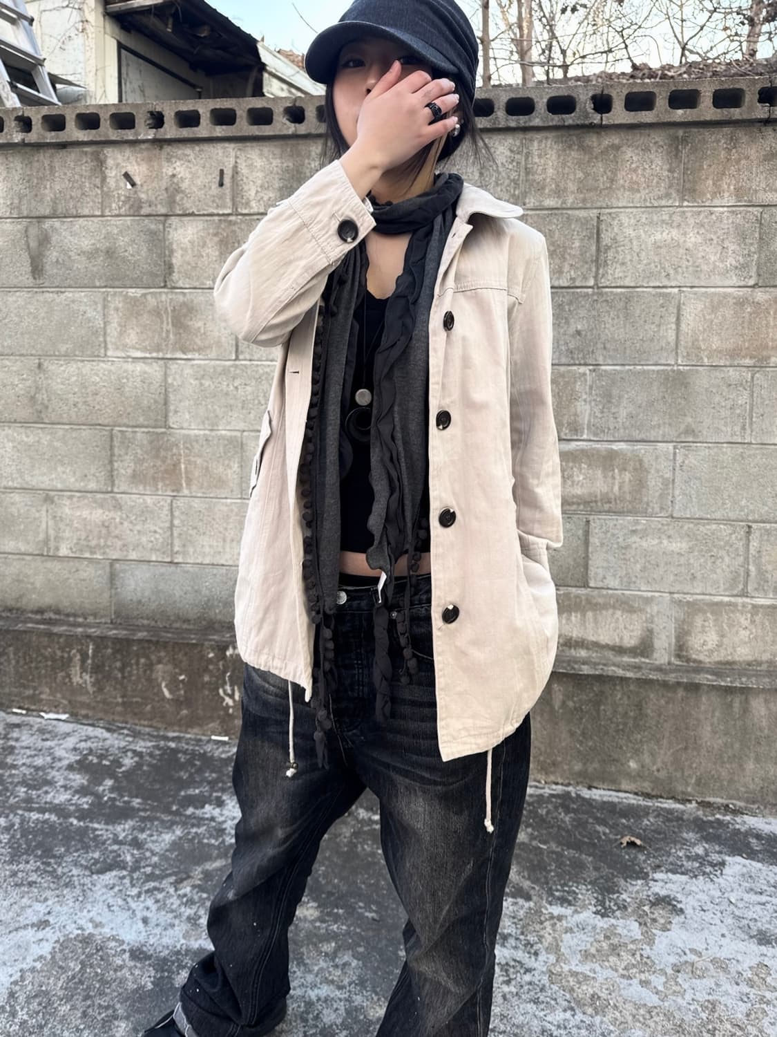 maca button up trench coat 상품이미지1