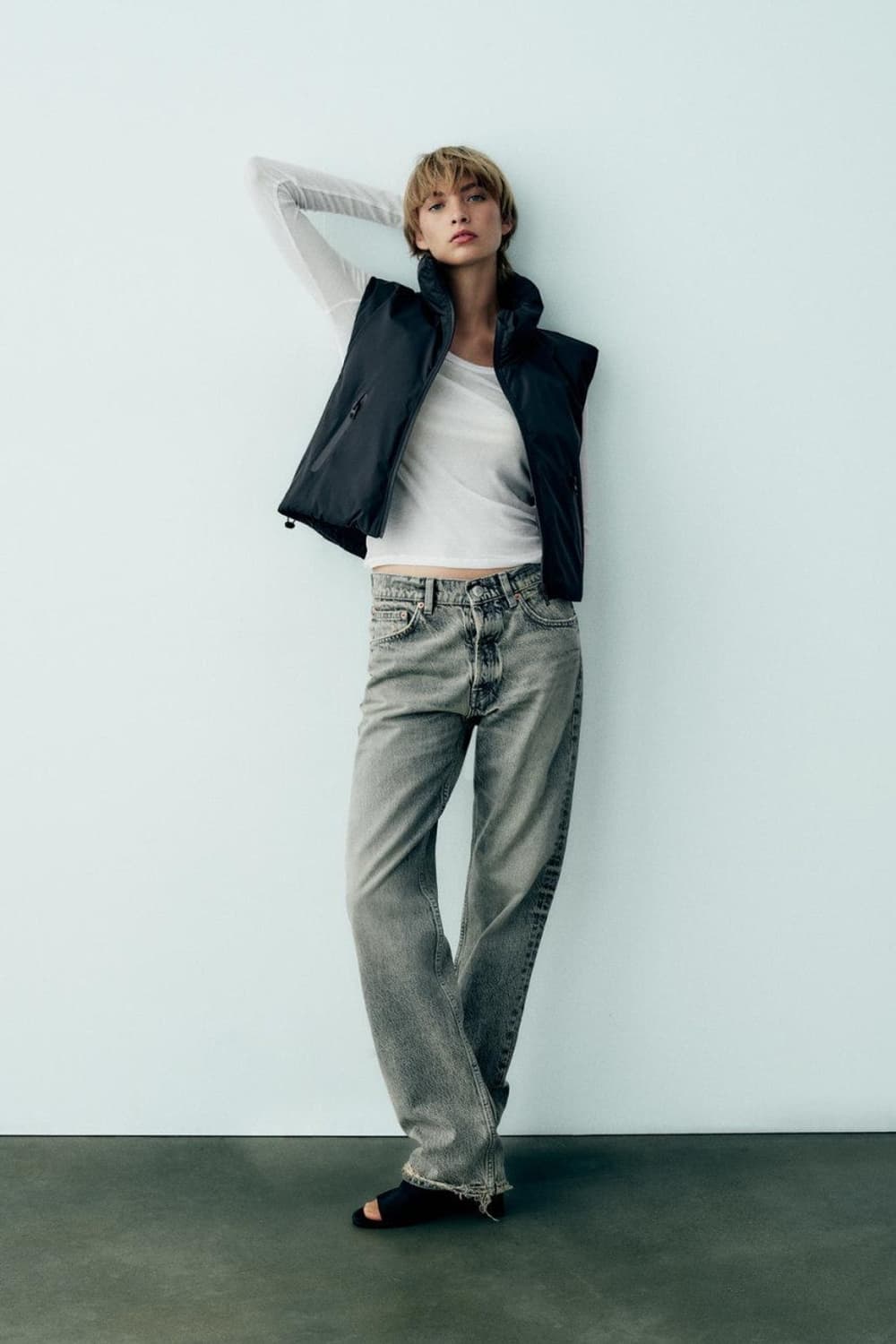 [L] 자라 우먼 리버시블 조끼 패딩 상품이미지7