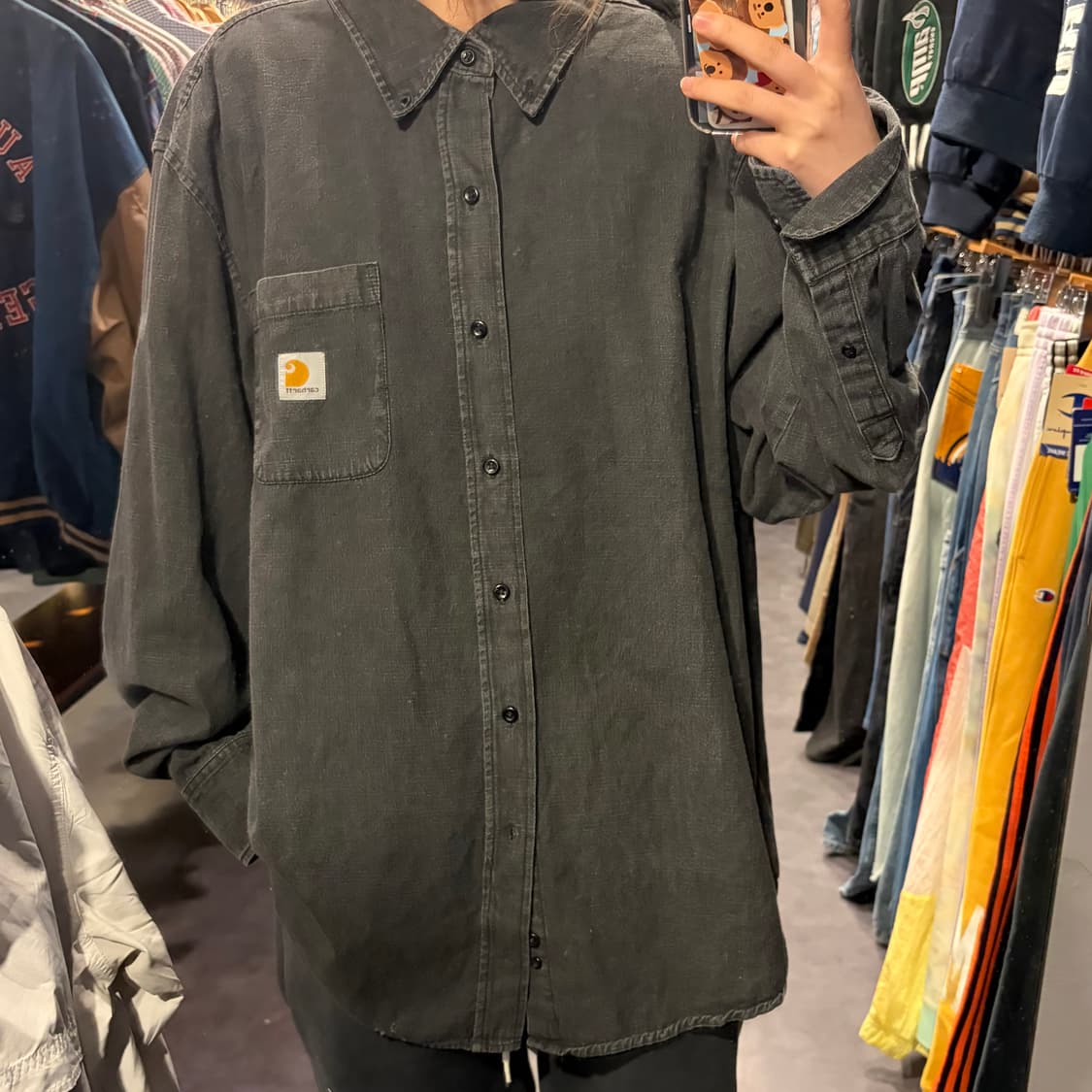 [IM]  Carhartt 칼하트 긴팔 셔츠 딥그레이 상품이미지2