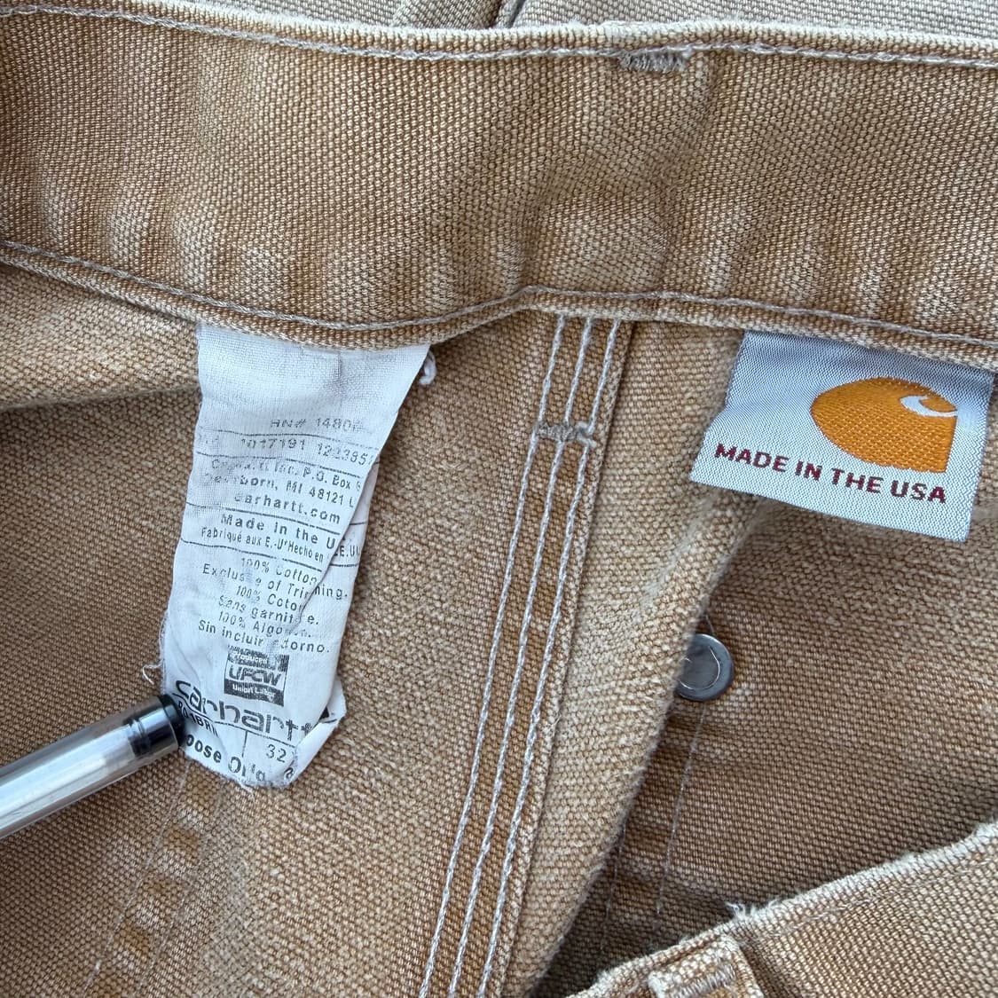 OG 칼하트 B01 BRN 더블니 카펜터팬츠 상품이미지10